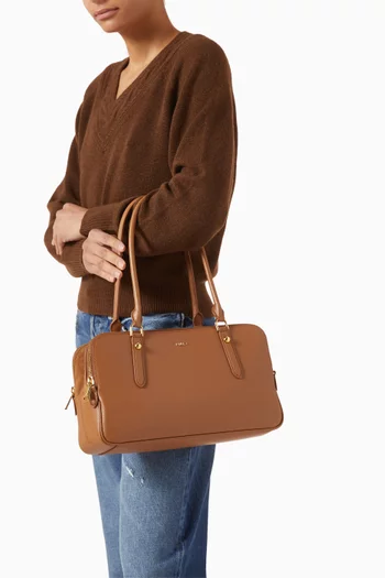 حقيبة بوسطن متوسطة جلد