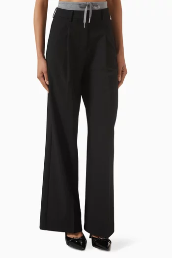 بنطال ايكون بحزام خصر مزدوج