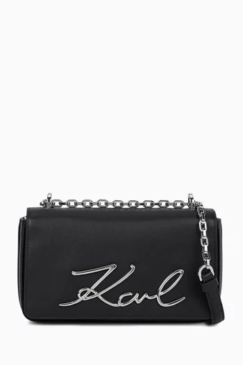 K/Signature 2.0 Slim Shoulder Bag in Leather
