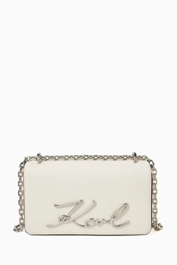 K/Signature 2.0 Slim Shoulder Bag in Leather