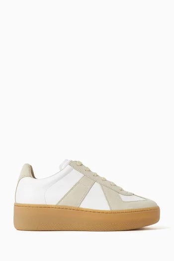 Replica Wedge Sneakers in Suede & Leather
