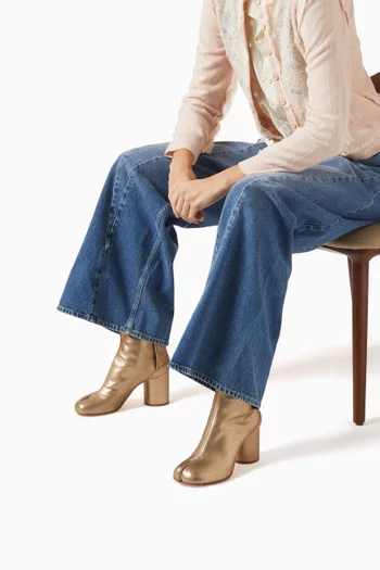 Tabi 80 Boots in Metallic Leather