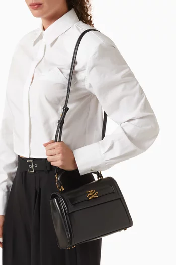 Small K/Autograph Top-handle Bag in Leather