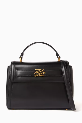 Small K/Autograph Top-handle Bag in Leather