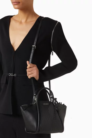 Small K/Wellen Tote Bag in Faux Leather