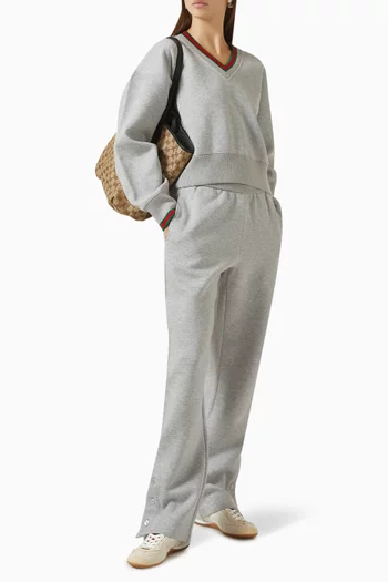 Web-trim Sweatshirt in Cotton Jersey