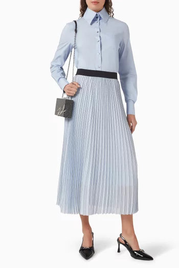 بلوزة ايفري داي مطرزة بشعار الماركة بوبلين