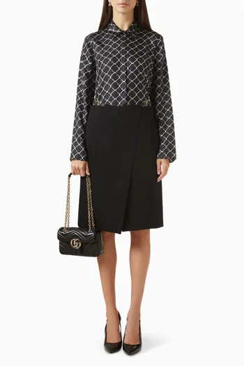 Printed Shirt in Silk Twill