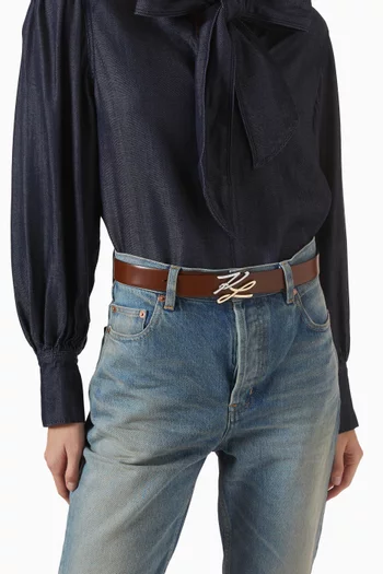 K/Autograph Belt in Leather