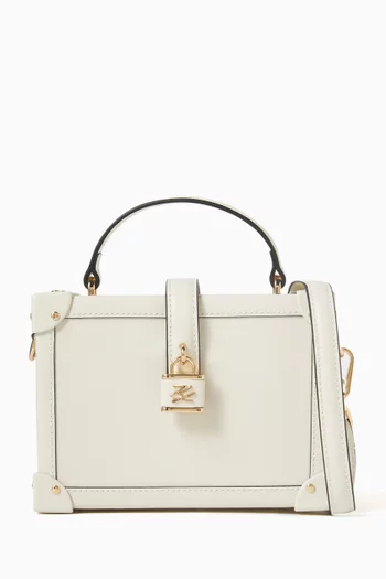 Small K/Autograph Padlock Trunk Bag in Leather