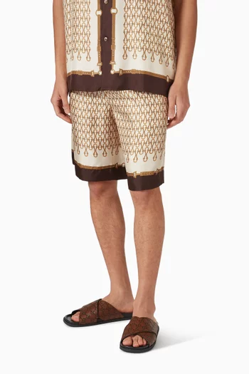 GG Slide Sandals in Leather