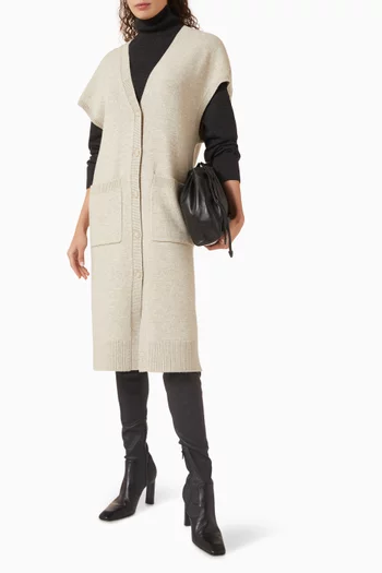 كارديغان صوف بقصة طويلة