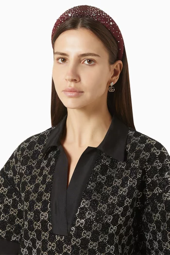 Crystal-embellished Headband in GG Canvas