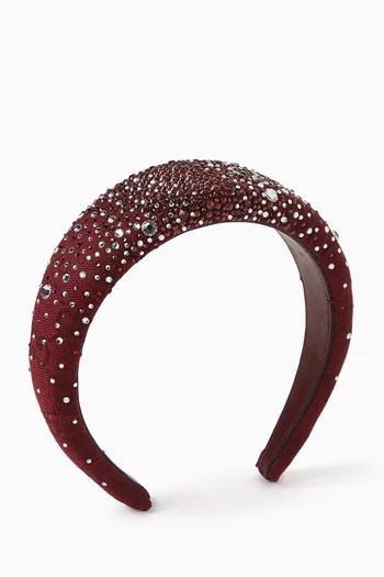 Crystal-embellished Headband in GG Canvas