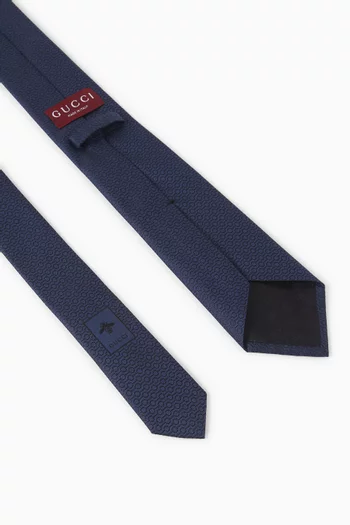 Horsebit Jacquard Tie in Silk