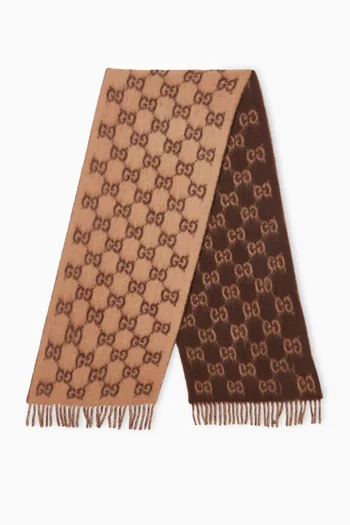 وشاح بنقشة حرفي GG مزيج صوف ألباكا