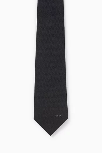 Horsebit Jacquard Tie in Silk