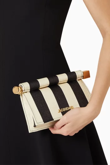 La Petite Pochette Rond Carre Clutch in Canvas