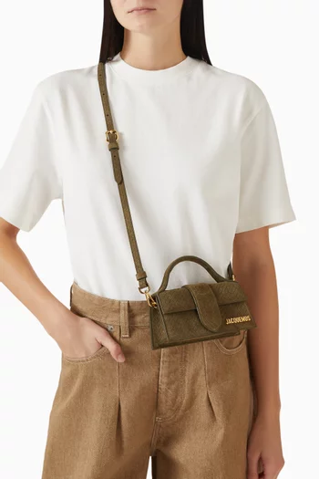 Mini Le Bambino Top-handle Bag in Suede