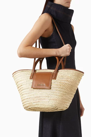 Medium Le Panier Soli Tote Bag in Raffia
