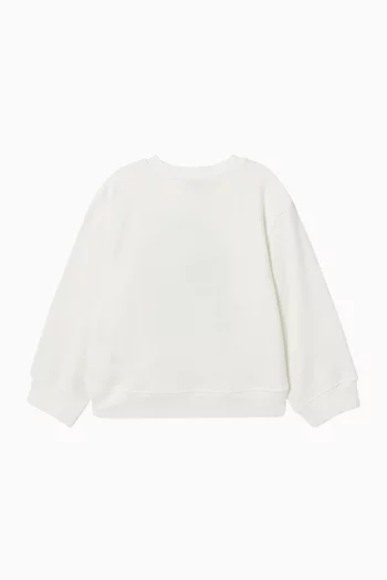 سويت شيرت قطن عضوي بنقشة زهور