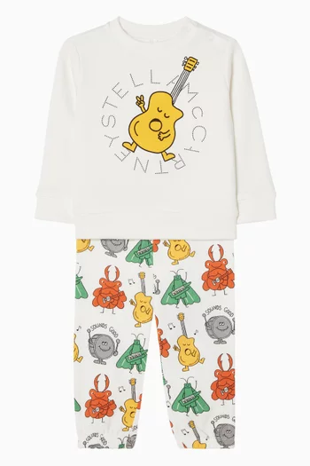 بنطال رياضي قطن بنقشة حشرات تلعب موسيقى