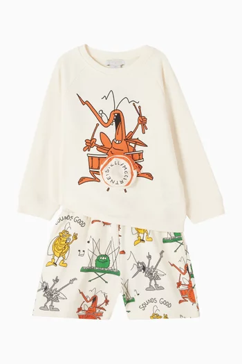 Insect Playing Drums Sweatshirt