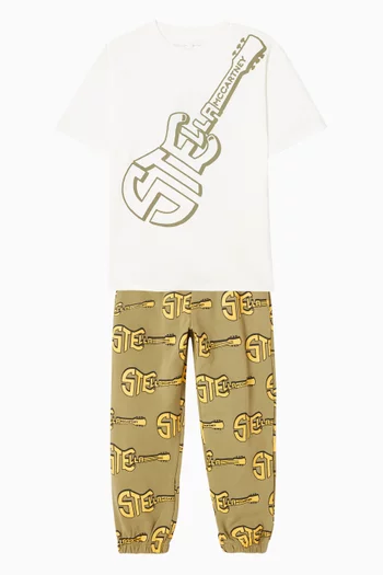 Logo Guitar T-shirt in Cotton