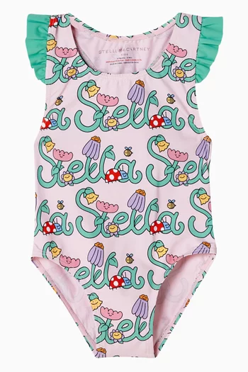 لباس سباحة قطعة واحدة بكشكش