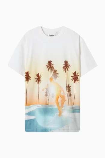 Rodney Sunrise Skate T-shirt in Cotton