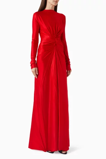 Twist-front Gown in Viscose Blend