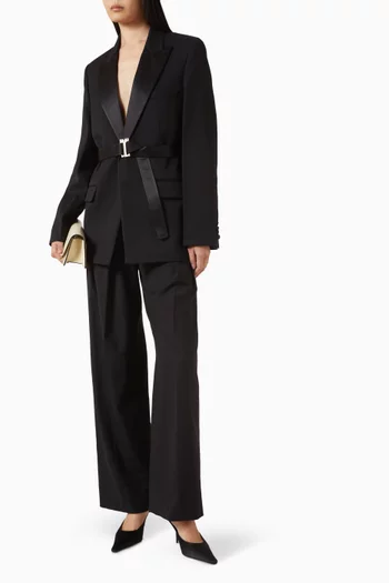 جاكيت بقصة ضيقة بحزام غران دي بودر