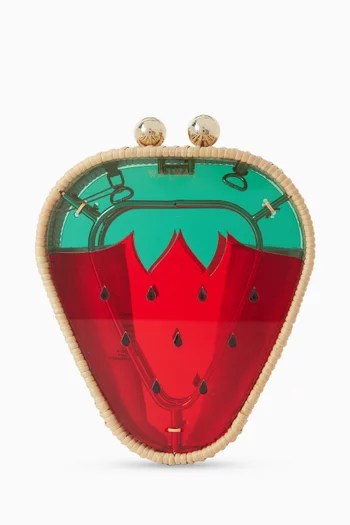 Petit Strawberry Clutch in Acrylic