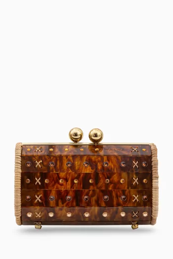 Crystal-embellished Clutch in Acrylic