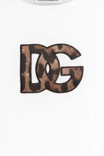 تي شيرت برقعة شعار DG قطن