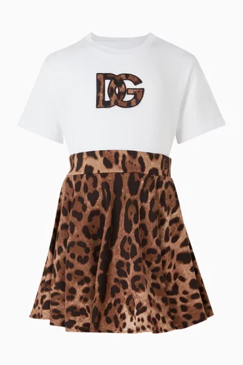 Leopard-print Mini Skirt