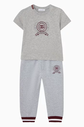 Logo Drawstring Sweatpants in Cotton-fleece