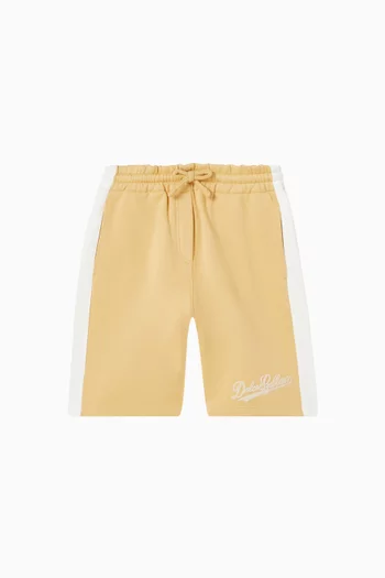 Striped Logo Sweatshorts in Cotton-fleece
