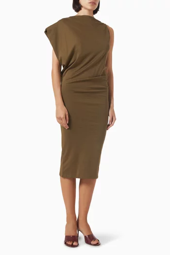 فستان بدرابيه قطن بوبلين