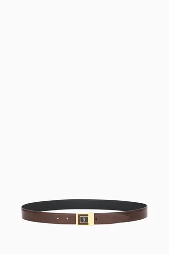 حزام لا 66 بإبزيم جلد عجل ناعم