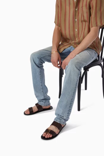 حذاء مفتوح بابيلون جلد