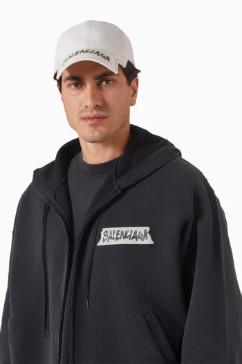 كاب بشريط لاصق بشعار الماركة قطن دريل