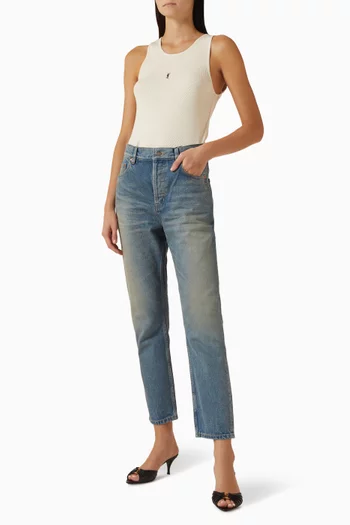 Cassandre Tank Top in Ribbed Cotton Jersey