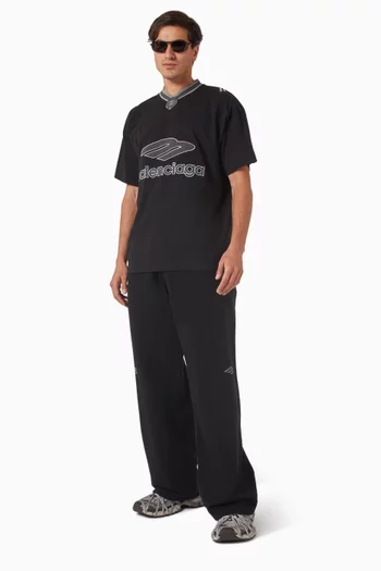 تي شيرت كرة قدم بفتحة رقبة حرف V وحرف B بتصميم رقم 3 جيرسيه سريع الجفاف