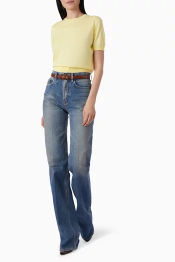 Crewneck T-shirt in Cashmere Blend