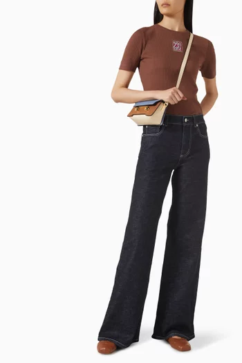 تي شيرت قطن مضلع