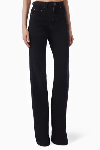 بنطال جينز بقصة واسعة مستوحاة من السبعينيات دينم