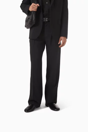 Strip Sabot Shoes in Leather