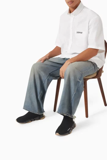 Speed 2.0 Clear Sole Sneakers in Technical Knit