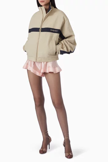 جاكيت بياقة عالية قطن وقنب